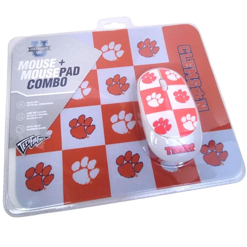 Clemson Tigers Wireless‎ Mouse and Mousepad Combo SOAR NCAA 1600 New